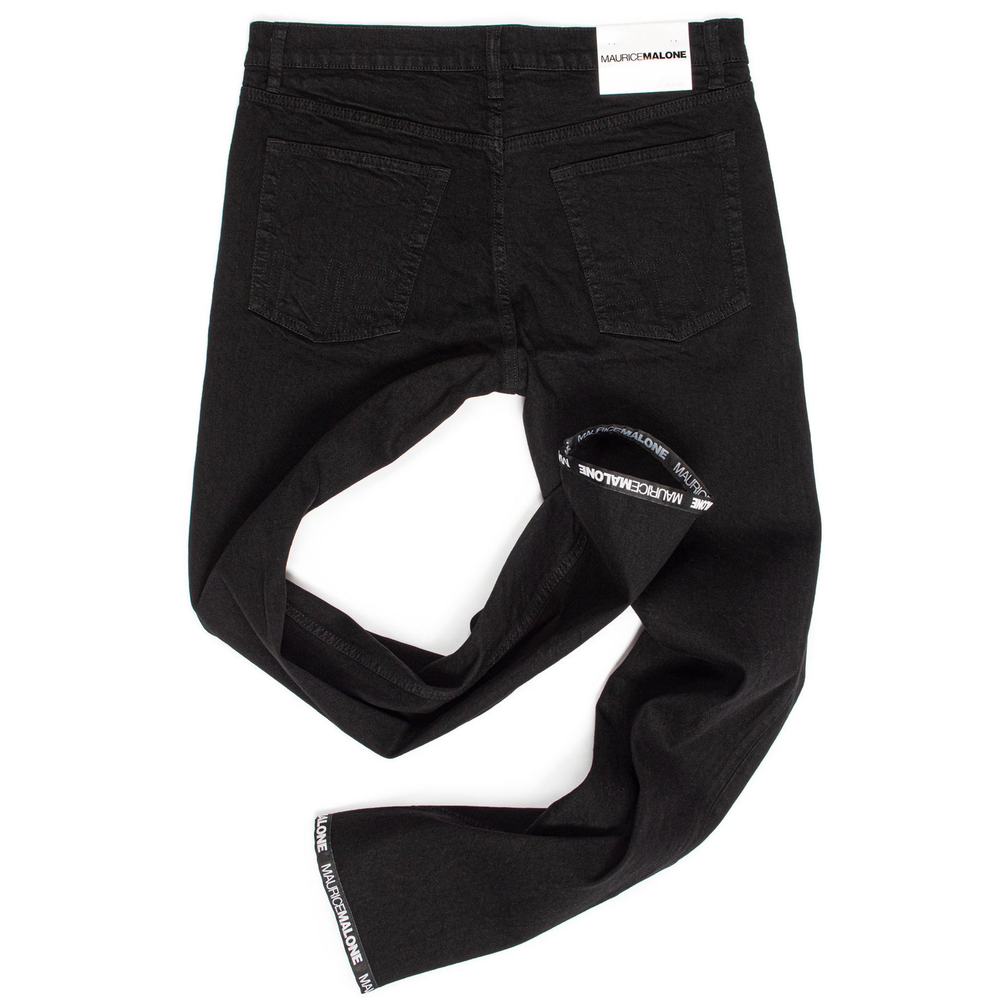 Black Logo Cuff Skinny Jeans