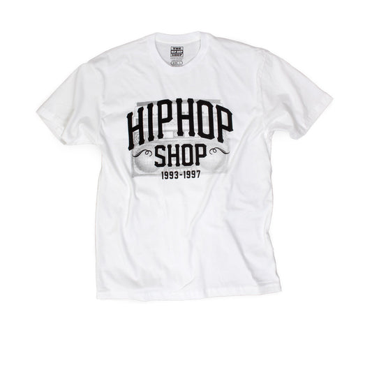 The Hip Hop Shop radio logo white t-shirt